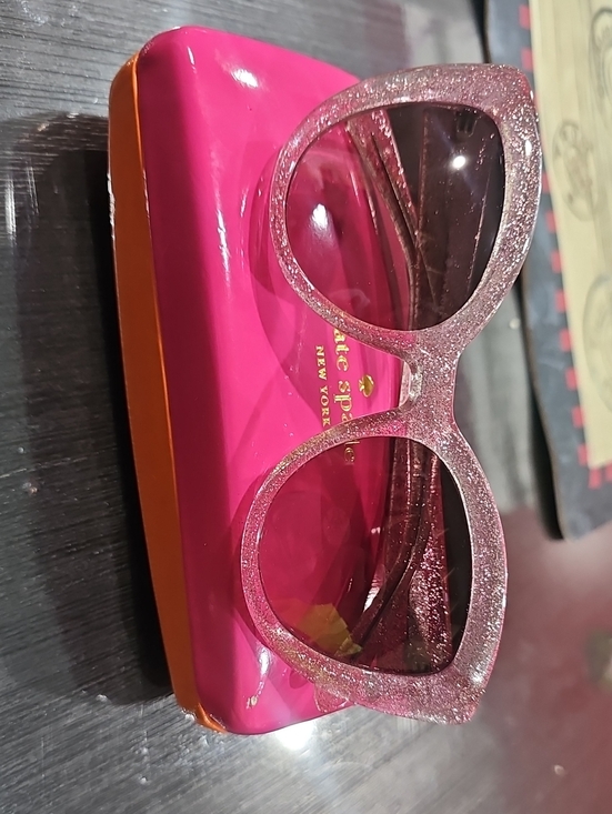 kate spade Accessories - kate spade Glitter Pink Cat Eye Sunglasses with Hot Pink Case